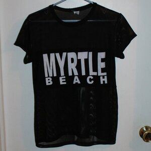Girl's Black mesh "Myrtle Beach" Cover-up